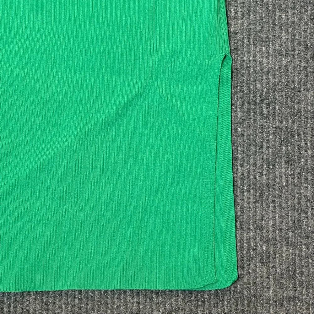 The Drop XL Yasmin Ribbed Midi Tank Dress Sleeveless Stretch Jade Minimalist NWT - Picture 4 of 9